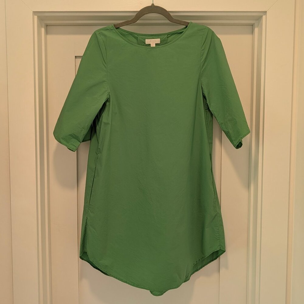 COS Lightweight-Cotton A-Line Dress, Green, size 4